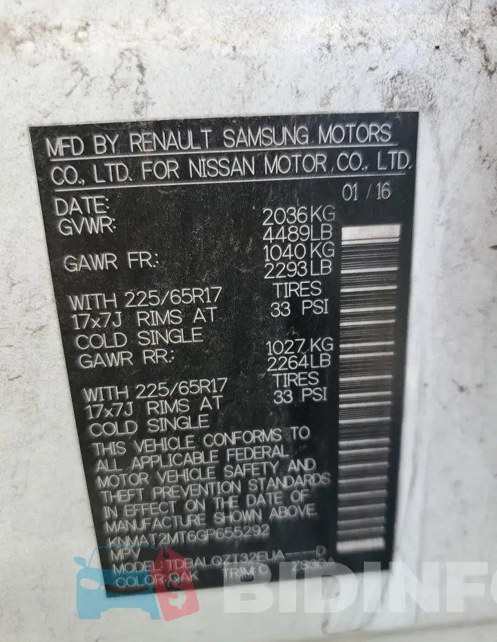 KNMAT2MT6GP655292 Photo# 13