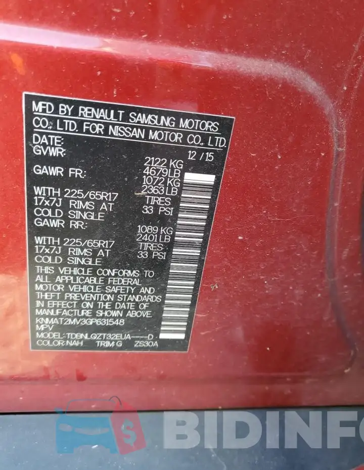 KNMAT2MV3GP631548 Photo# 13