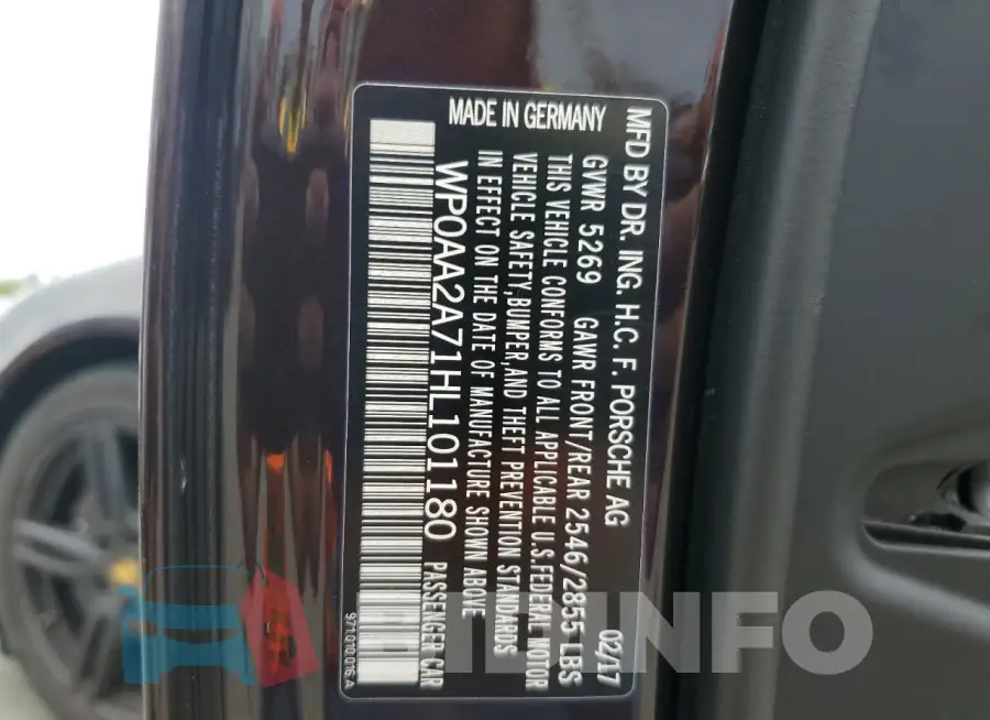 WP0AA2A71HL101180 Photo# 12