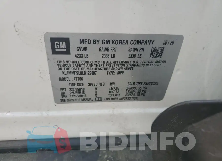 KL4MMFSL8LB129607 Photo# 14