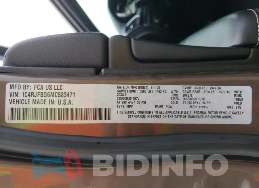 1C4RJFBG6MC583471 Photo# 14