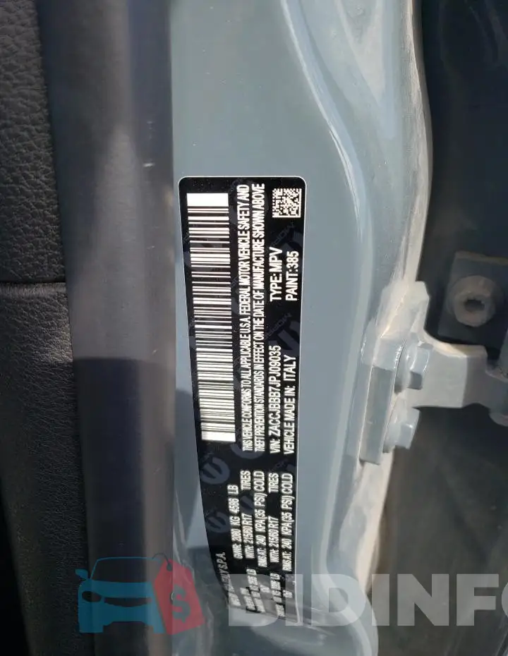 ZACCJBBB7JPJ09035 Photo# 13