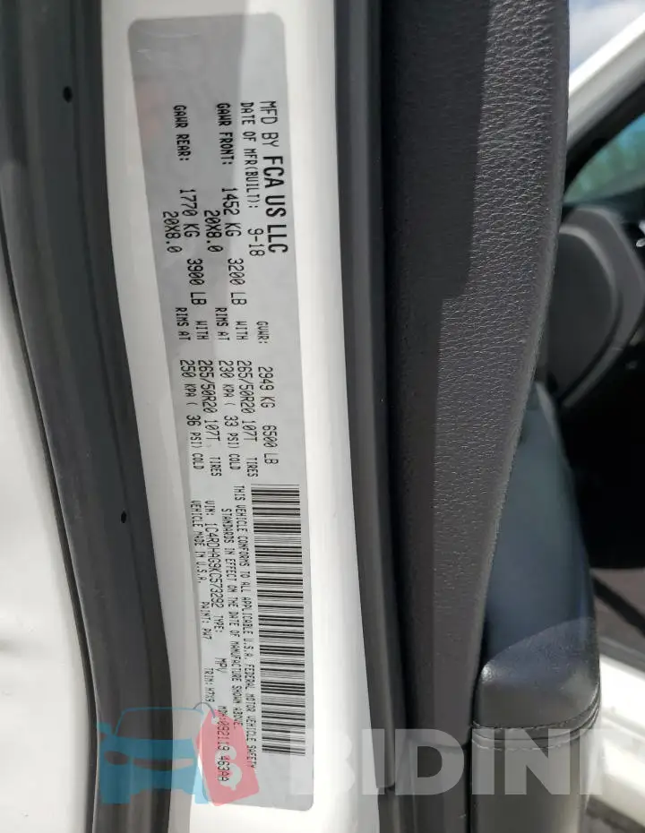 1C4RDHAG9KC573292 Photo# 14