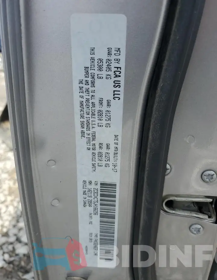 2C3CDXCT5JH166256 Photo# 12