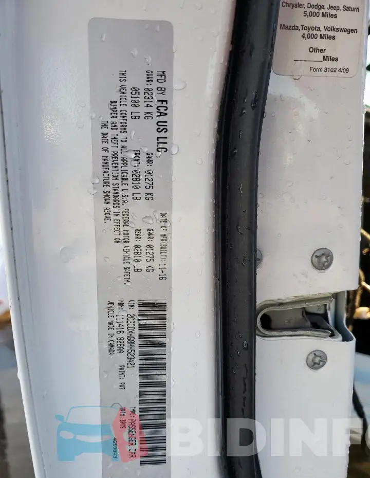 2C3CDXHG8HH523421 Photo# 13