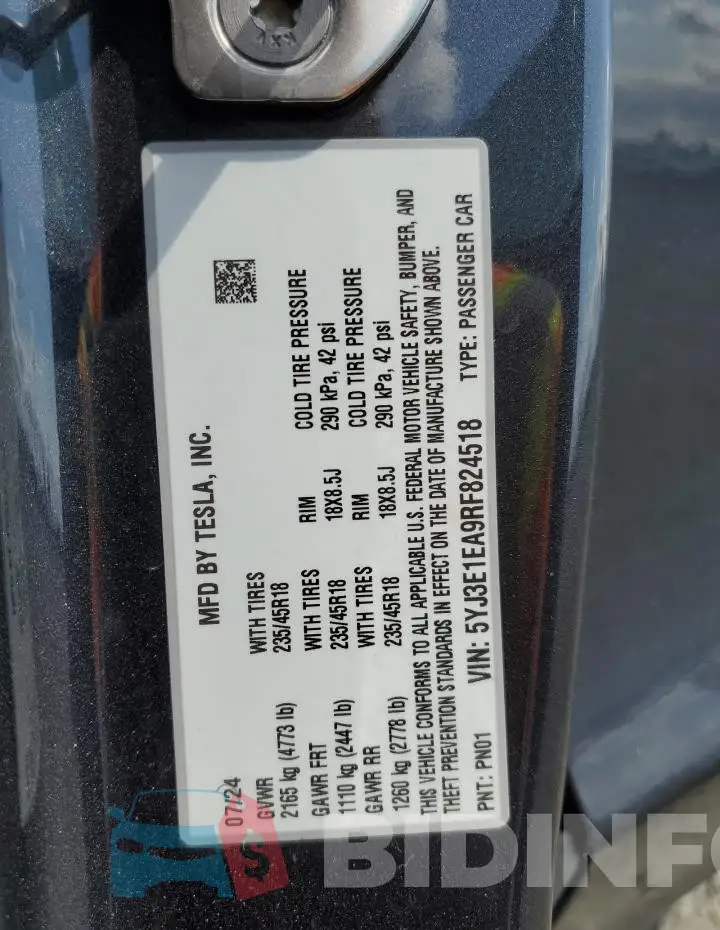 5YJ3E1EA9RF824518 Photo# 12