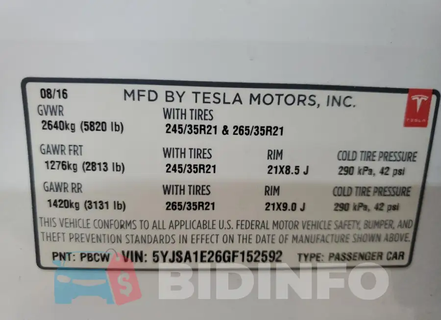 5YJSA1E26GF152592 Photo# 13