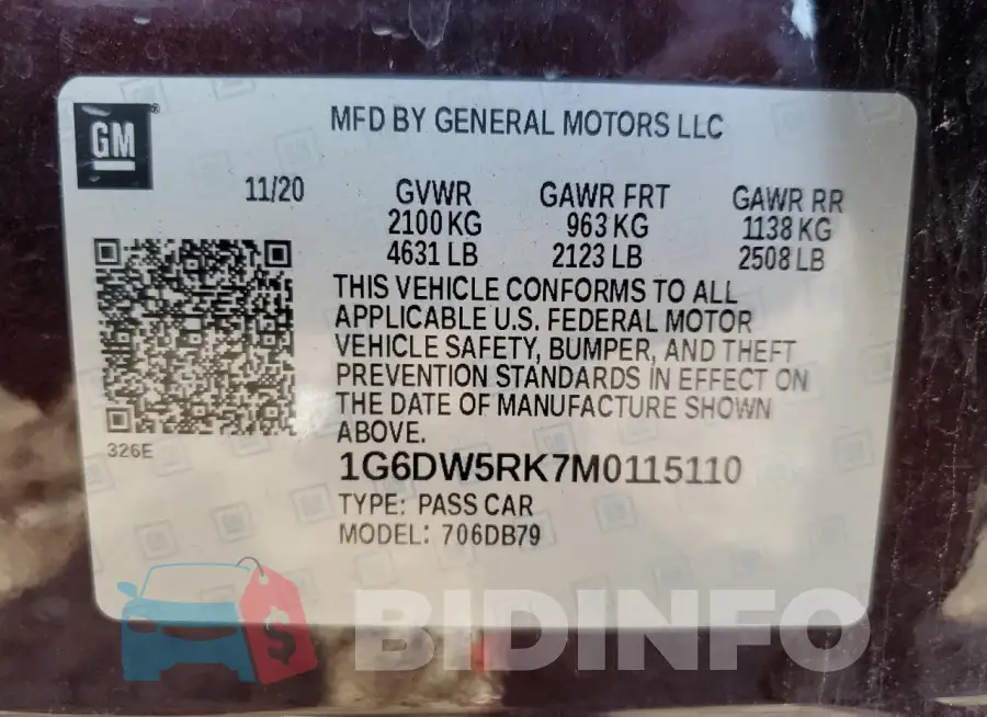 1G6DW5RK7M0115110 Photo# 13