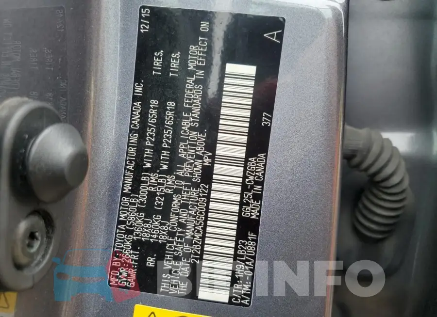 2T2BZMCA5GC009122 Photo# 13