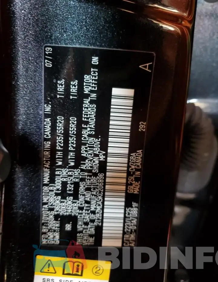 2T2BZMCA5KC206896 Photo# 14
