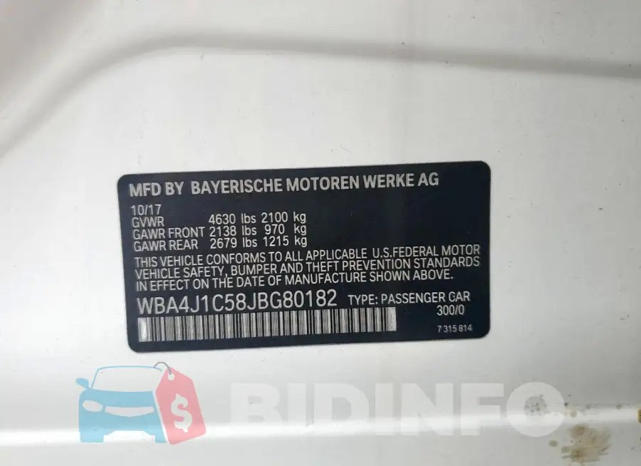 WBA4J1C58JBG80182 Photo# 12