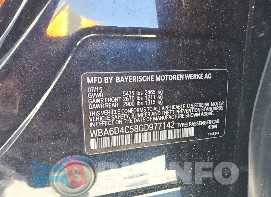 WBA6D4C58GD977142 Photo# 12