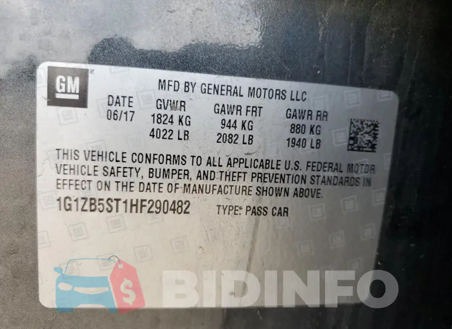 1G1ZB5ST1HF290482 Photo# 12