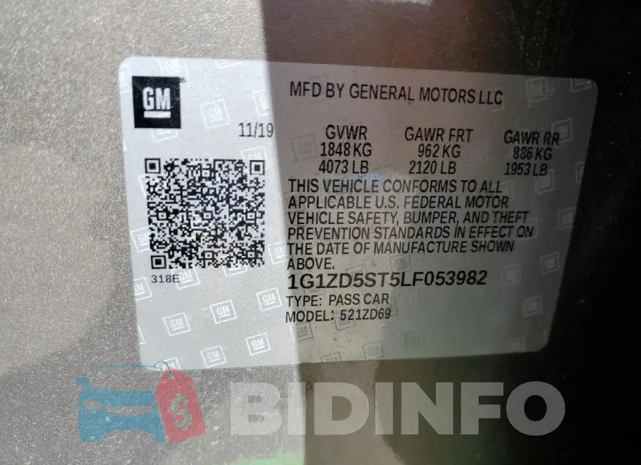 1G1ZD5ST5LF053982 Photo# 12