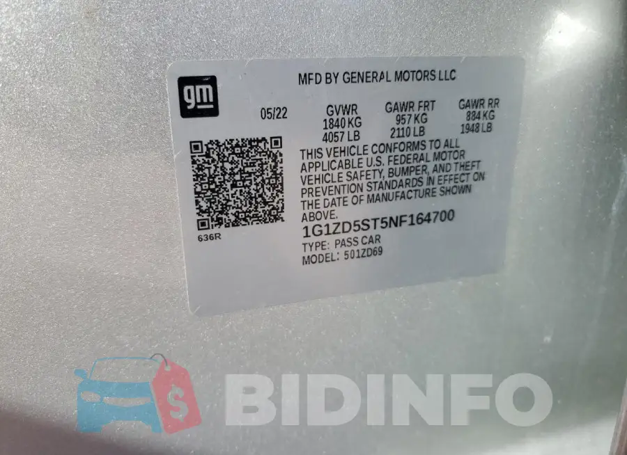 1G1ZD5ST5NF164700 Photo# 12