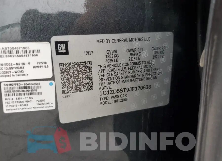 1G1ZD5ST9JF170638 Photo# 12