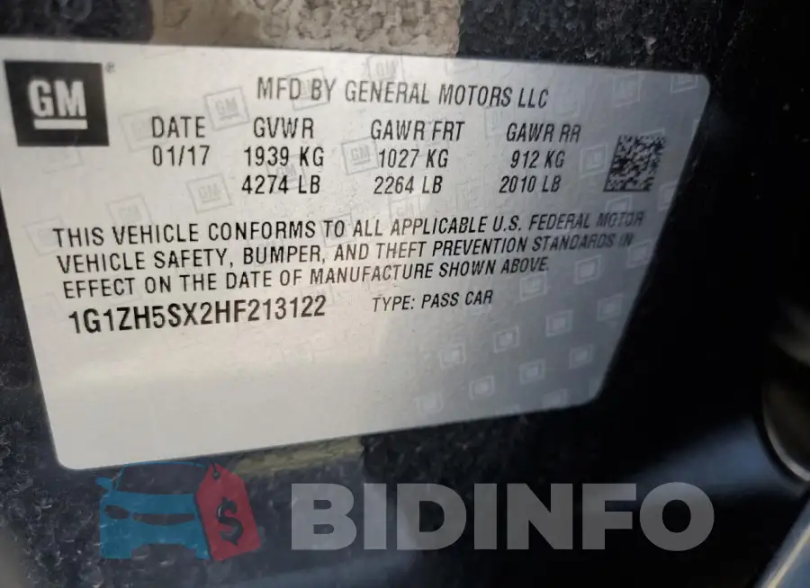 1G1ZH5SX2HF213122 Photo# 13