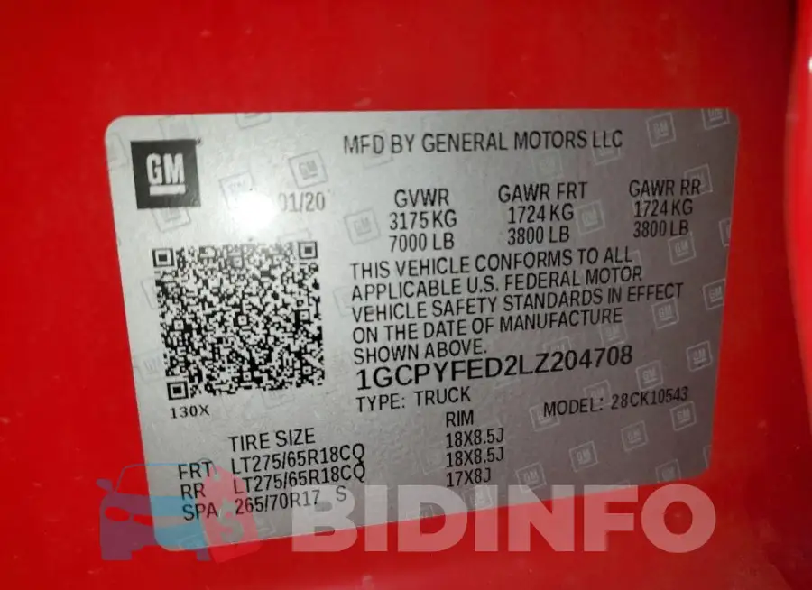 1GCPYFED2LZ204708 Photo# 12