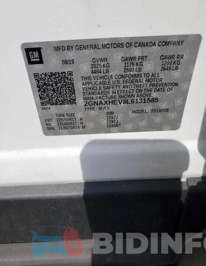 2GNAXHEV8L6131585 Photo# 14