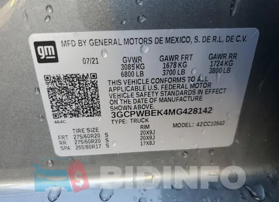 3GCPWBEK4MG428142 Photo# 13