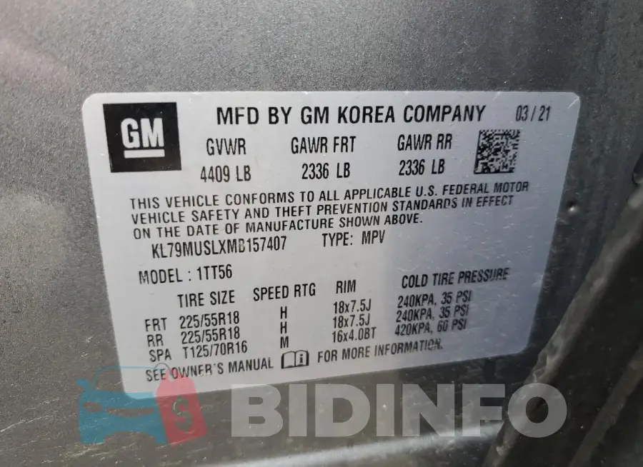 KL79MUSLXMB157407 Photo# 14