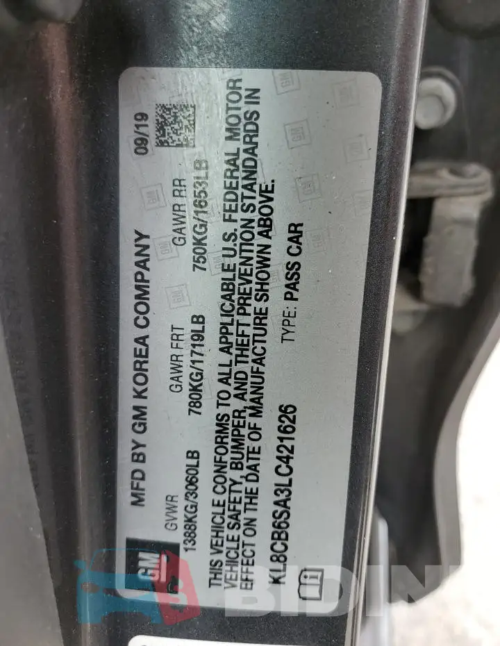 KL8CB6SA3LC421626 Photo# 13
