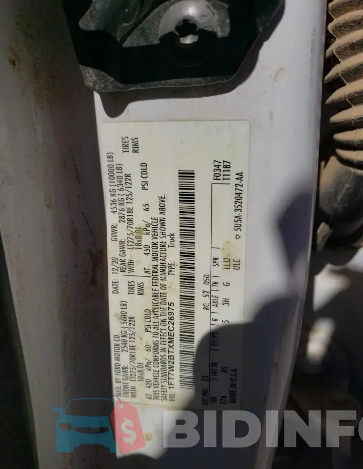 1FT7W2BTXMEC26975 Photo# 12