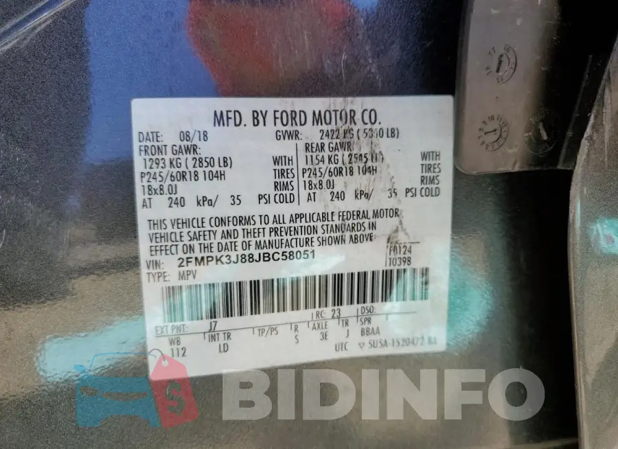 2FMPK3J88JBC58051 Photo# 14