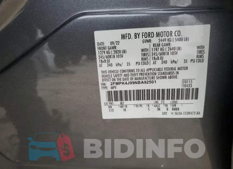 2FMPK4J99NBA92501 Photo# 13