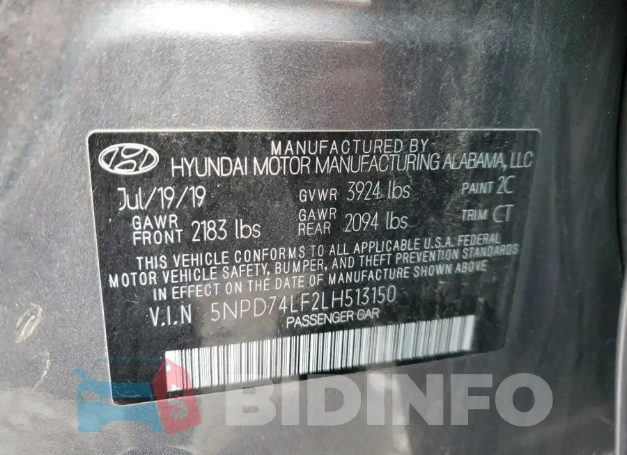 5NPD74LF2LH513150 Photo# 13