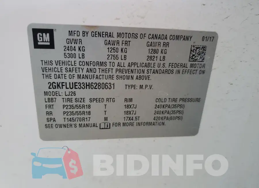 2GKFLUE33H6280631 Photo# 13