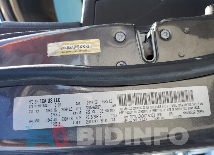 1C4NJCBA2HD123233 Photo# 12
