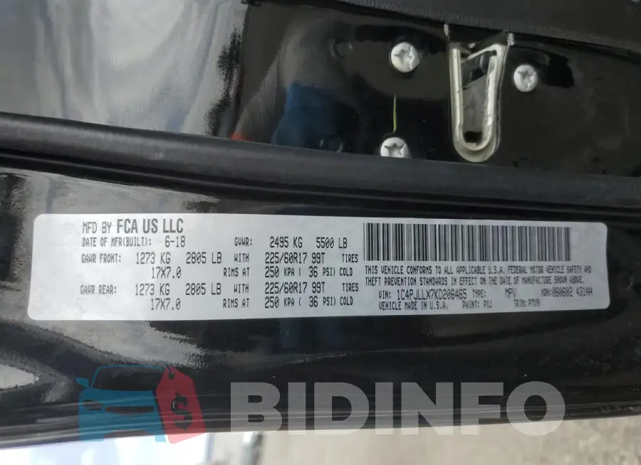 1C4PJLLX7KD206465 Photo# 12