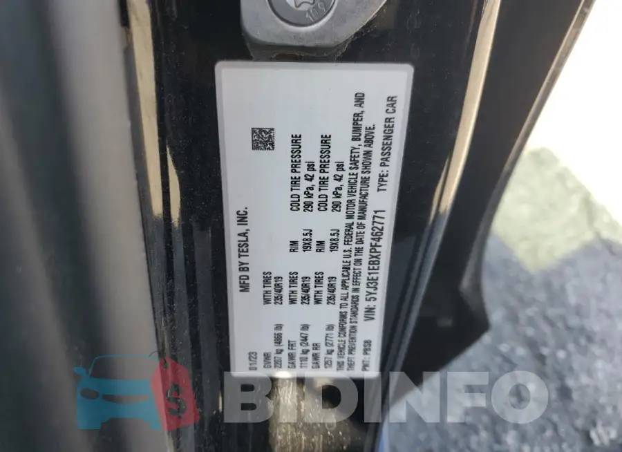 5YJ3E1EBXPF462771 Photo# 12