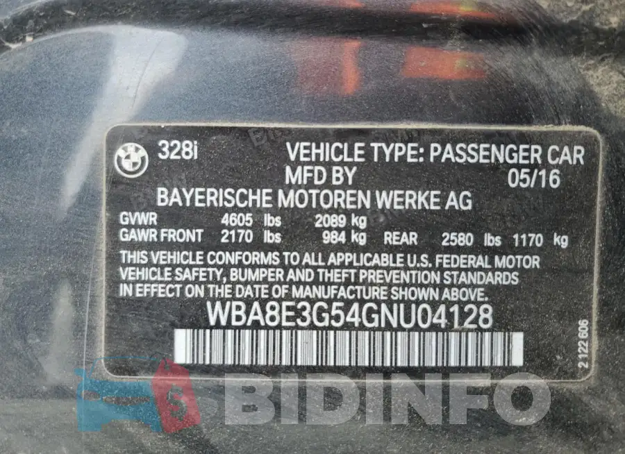WBA8E3G54GNU04128 Photo# 12