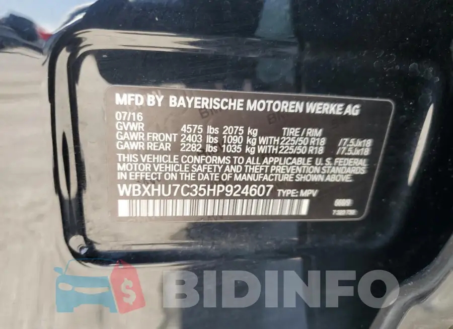 WBXHU7C35HP924607 Photo# 14