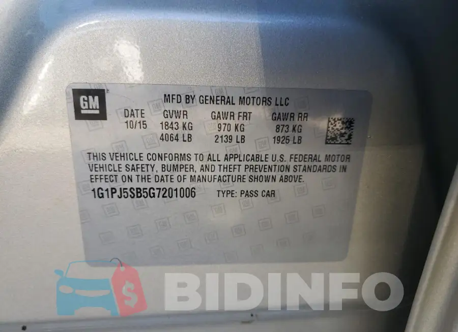 1G1PJ5SB5G7201006 Photo# 12