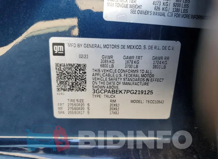 3GCPABEK7PG219125 Photo# 12