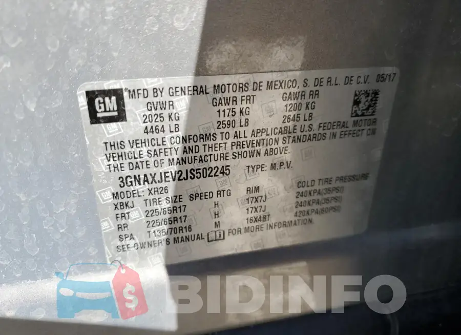 3GNAXJEV2JS502245 Photo# 13