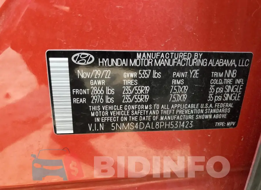 5NMS4DAL8PH531423 Photo# 13
