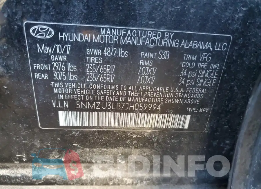 5NMZU3LB7JH059994 Photo# 13