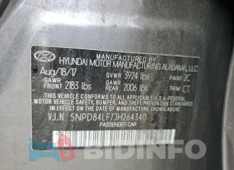 5NPD84LF7JH264340 Photo# 12