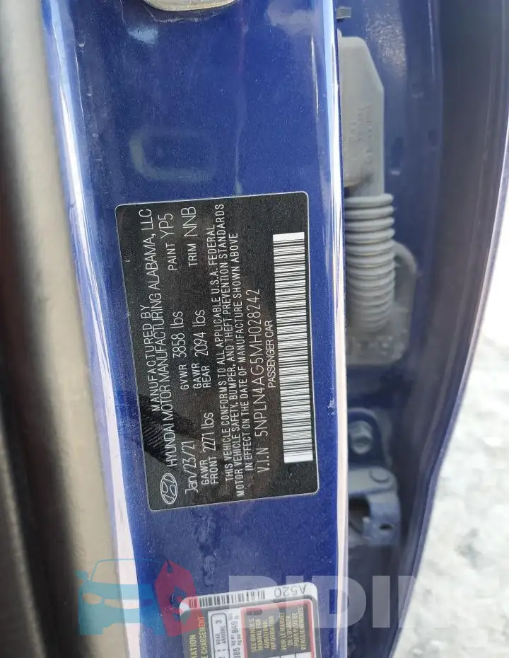 5NPLN4AG5MH028242 Photo# 12
