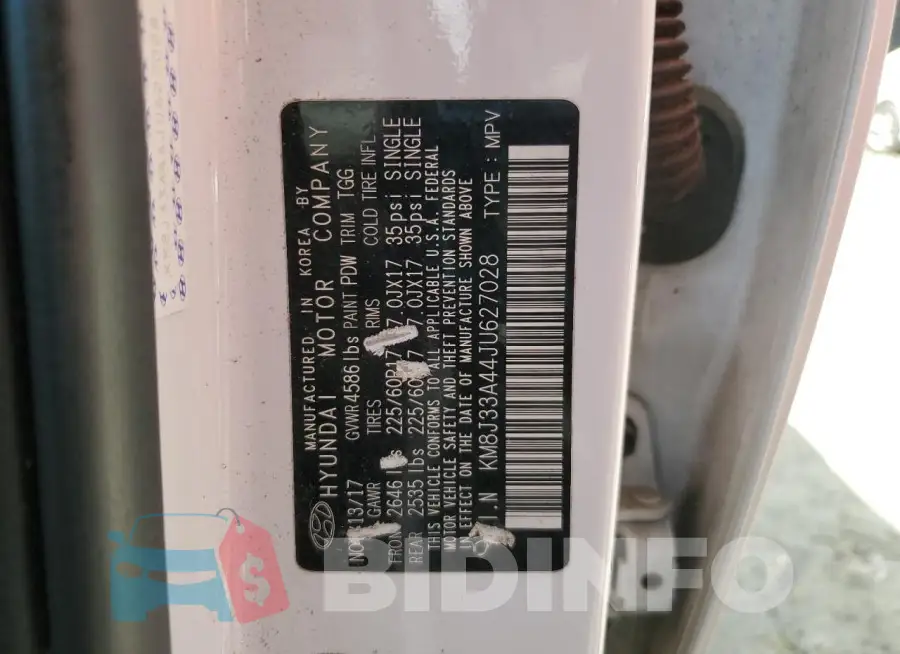 KM8J33A44JU627028 Photo# 13