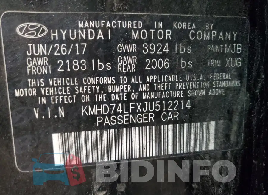 KMHD74LFXJU512214 Photo# 12