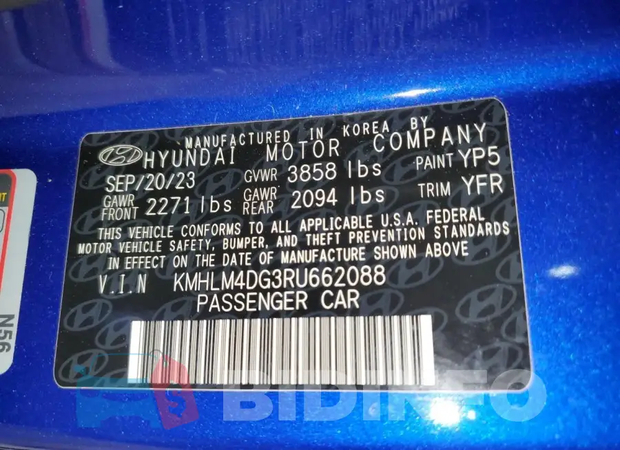 KMHLM4DG3RU662088 Photo# 12