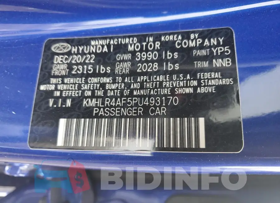 KMHLR4AF5PU493170 Photo# 13