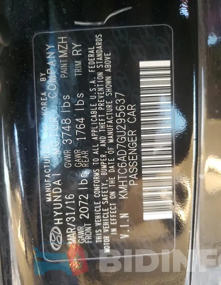 KMHTC6AD7GU295637 Photo# 12