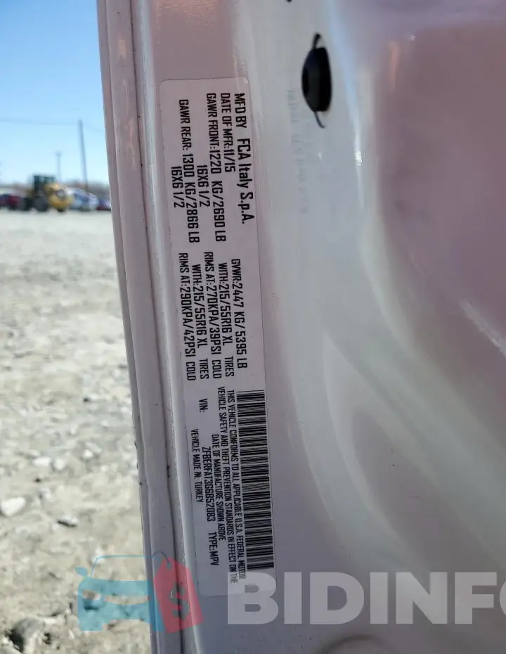 ZFBERFAT3G6B52083 Photo# 12