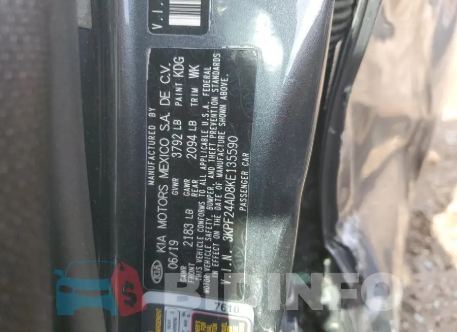 3KPF24AD8KE135590 Photo# 12